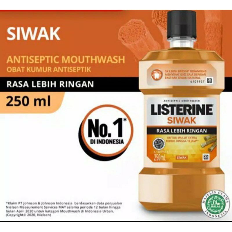 Listerine Siwak 250 Ml Antiseptic Mouthwash Gargle Medicine
