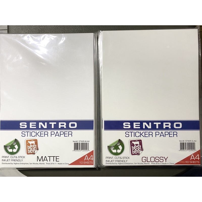 Sticker Paper A4 Matte and Glossy Shopee Philippines
