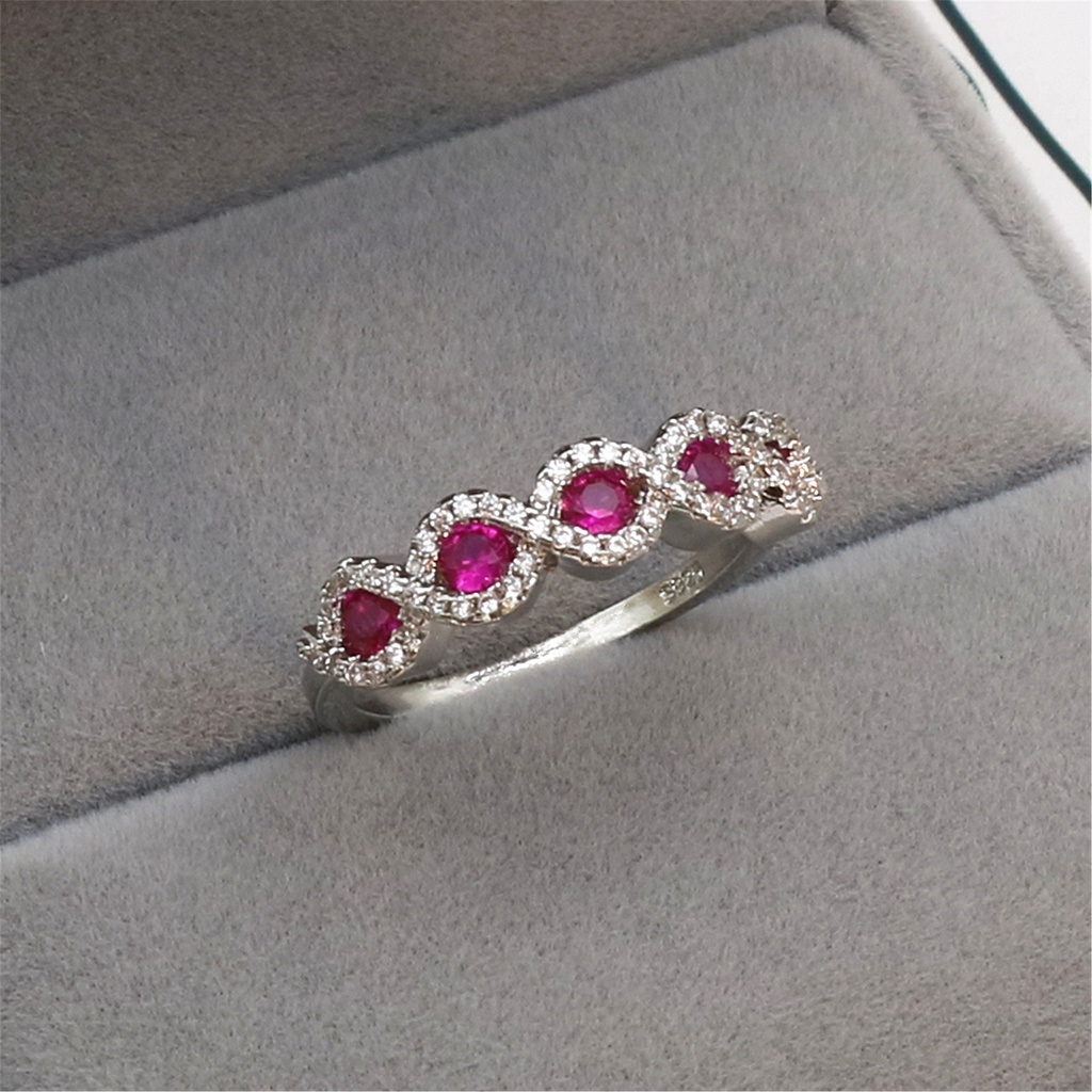 Ruby Ring Diamond Ring Eternal Friendship Ring Women's Jewelry | Shopee ...