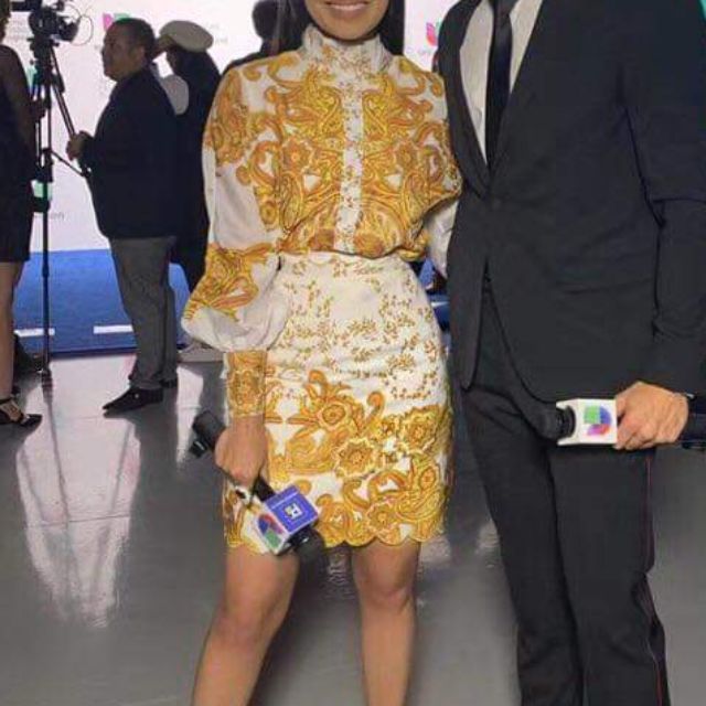 versace skirt and top