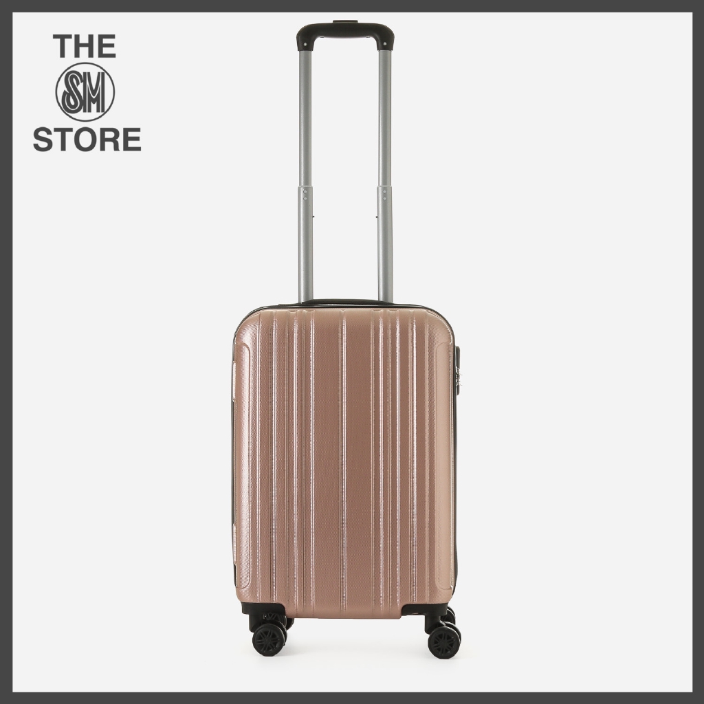 rose gold hard case luggage