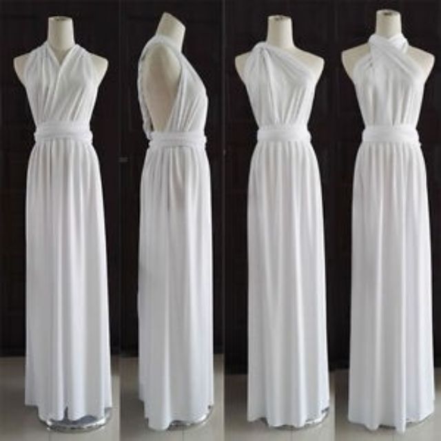 WHITE Infinity dress with attached tube ...