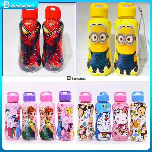 350ml Cartoon Sports Water Bottle Kids Reusable Leak Proof Plastic ...