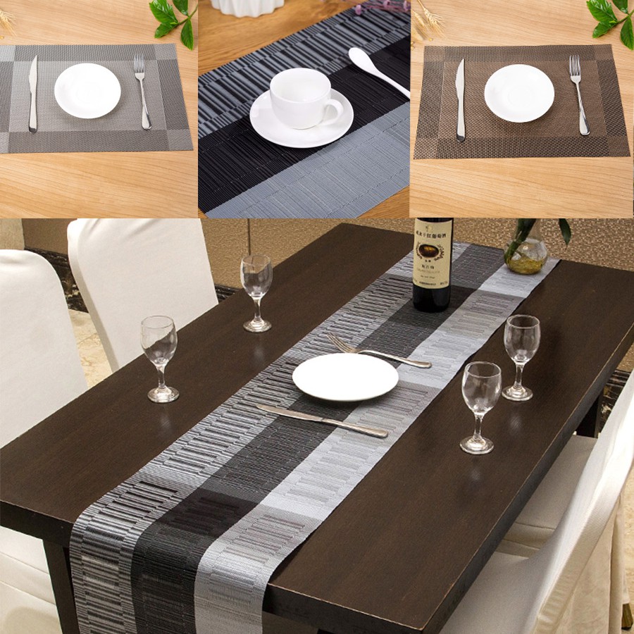 New Placemat Fashion Pvc Dining Table Mat Disc Pads Bowl Pad Coasters Waterproof Table Cloth Pad Sli Shopee Philippines