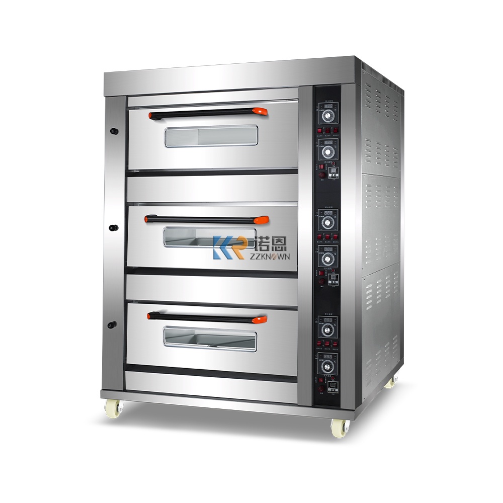 3 Decks 6 Trays Commercial Gas Baking Oven Sweet Potato Bread Pizza