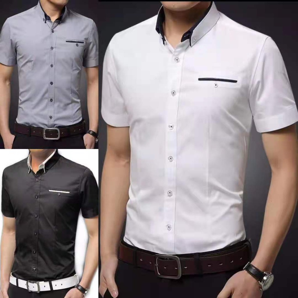 HUILISHI Casual Polo for Men Short Sleeve Plain Cotton 3 Colors Size S ...
