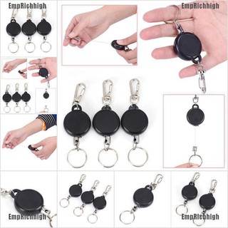 Retractable KeyChain Reel Steel Cord Recoil Belt Ring BadgePass ID Card Holde Sa