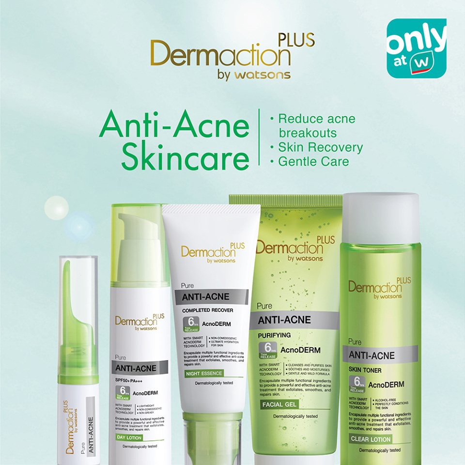 Dermaction Plus By Watsons Pure Anti Acne Purifying Facial Gel 100ml Shopee Philippines