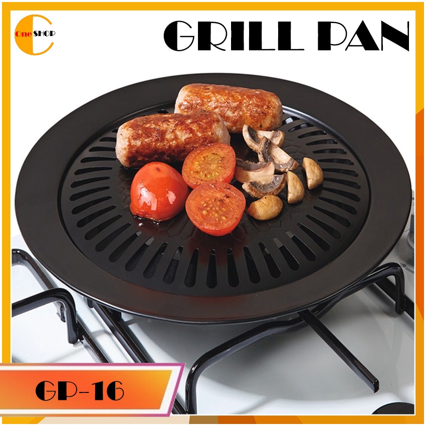 SAMGYUPSAL GP16 Round Korean BBQ Grill Plate Barbecue Nonstick Grill