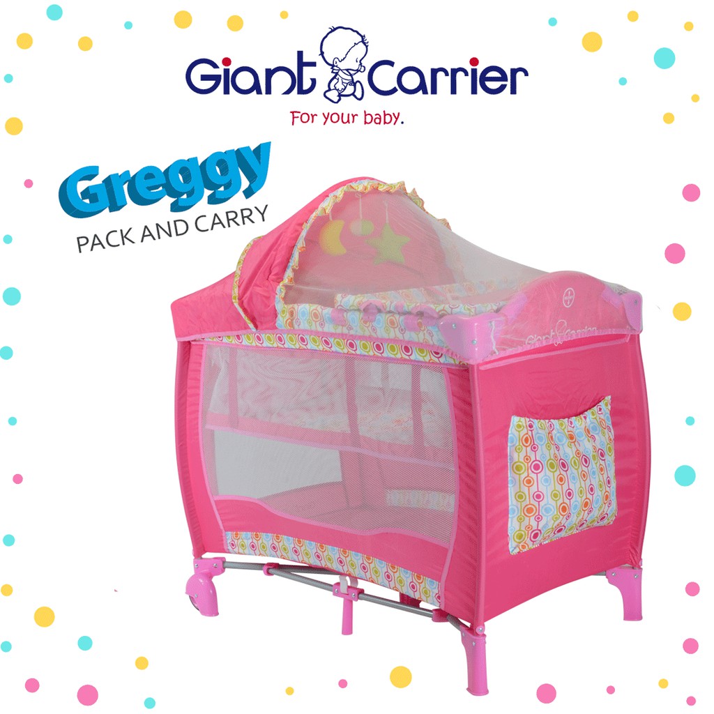 giant carrier crib pink