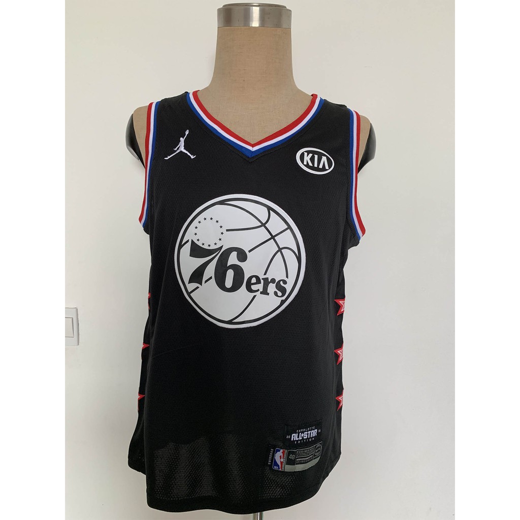 black sixers jersey