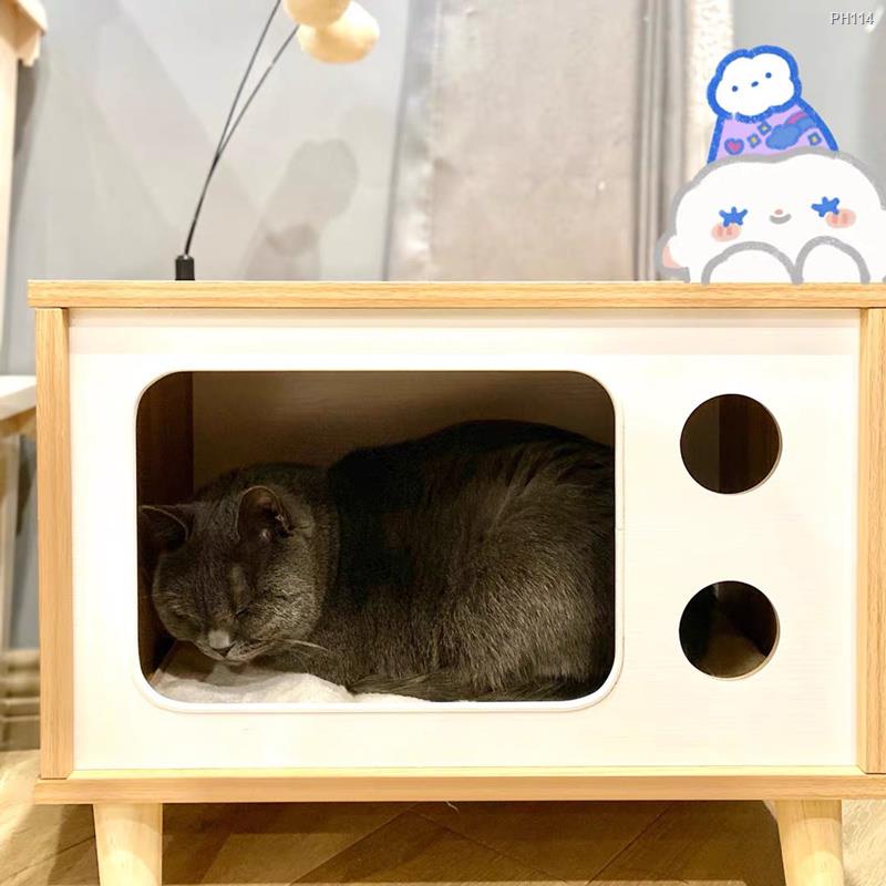 Meow small furniture Kerry TV cat climbing frame small solid wood cat frame removable jumping platfo #2