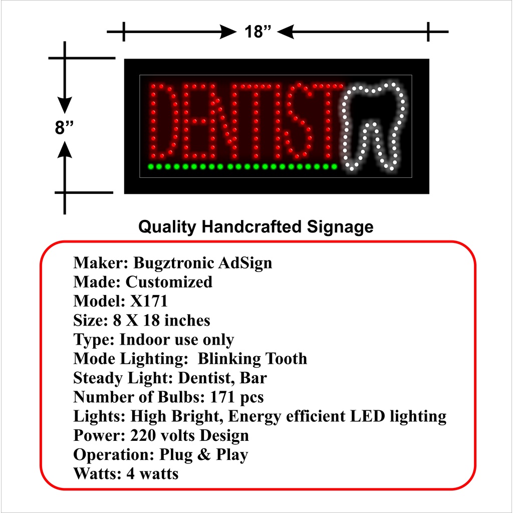 Dental Led board sign dental care sign | Shopee Philippines