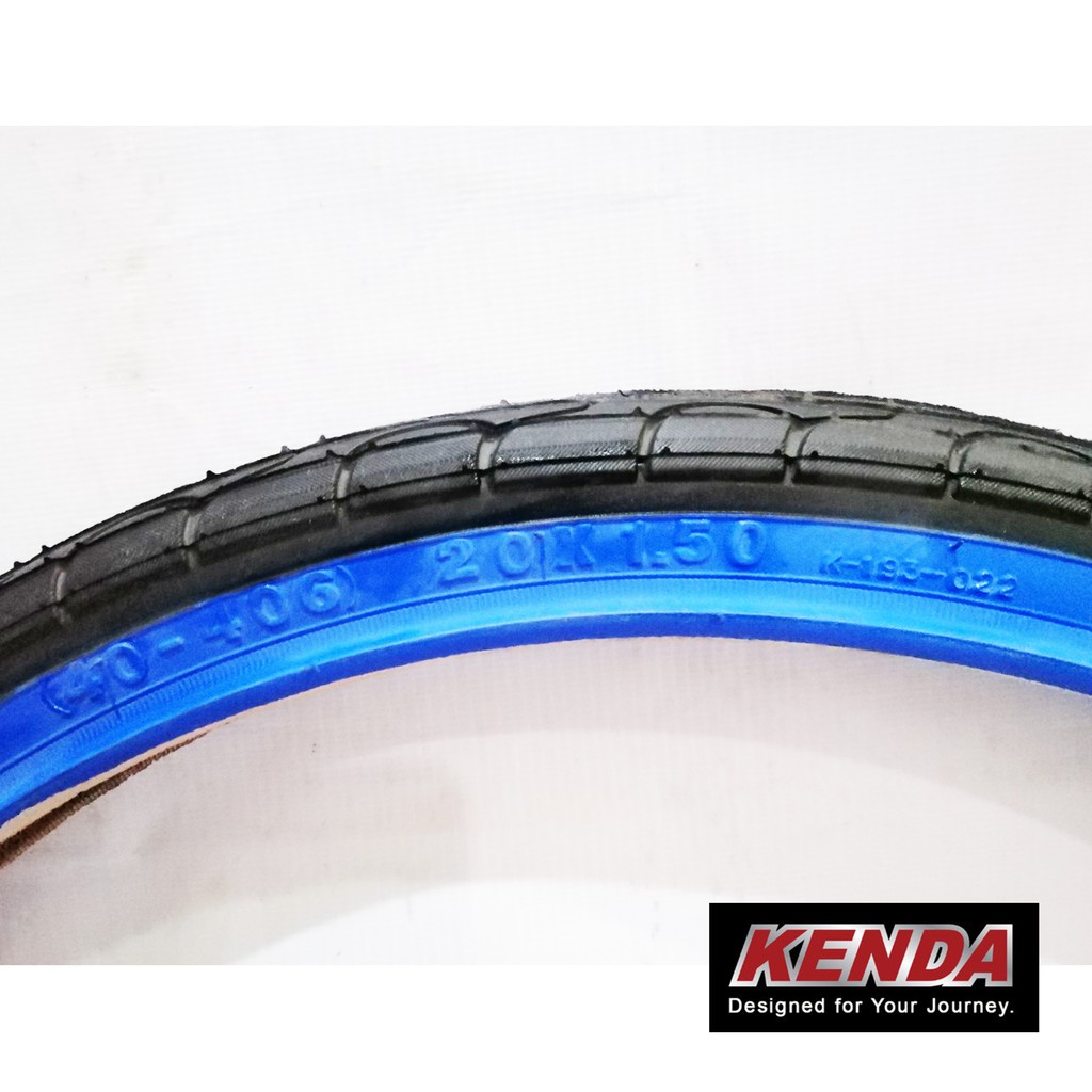 kenda Bicycle Tire 20x1.50 kwest tire black/blue. Shopee Philippines
