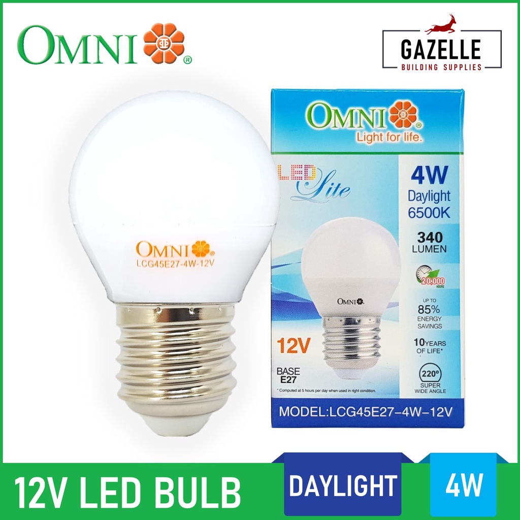 Omni LED Lite A60 12V Light Bulb E27 4 Watts Shopee Philippines