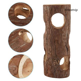 【Vip】Pet Hamsters Mouses Wood Tunnel Tube Hollow Tree Trunk Teeth Grinding Chew Toy #9