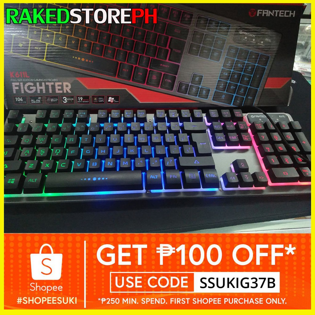  Fantech K611L  Fighter Pro Gaming Keyboard Shopee 