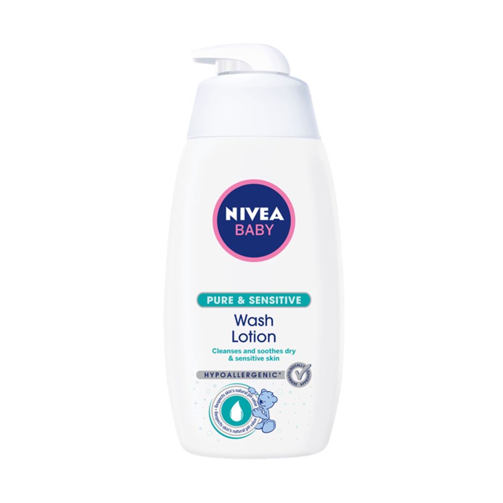 NIVEA Baby Pure and Sensitive Wash Lotion, Baby Wash for Sensitive Skin