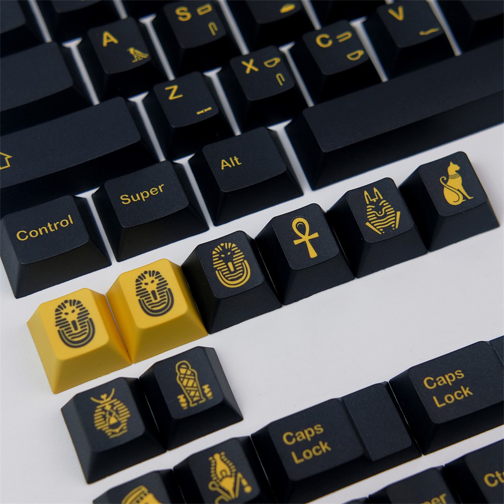Egyptian Pharaoh 128 Keys PBT Dye Sublimation Cherry Profile Keycaps