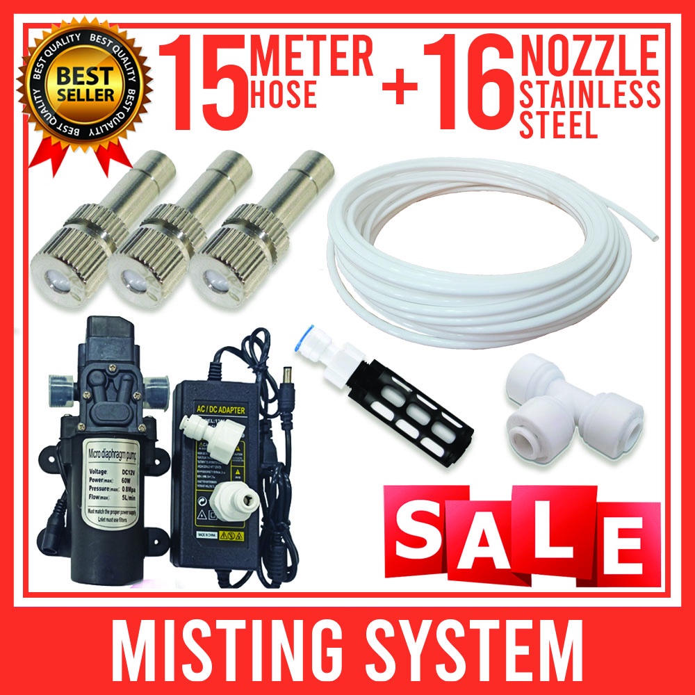 Garden Misting System (15 Meter + 16 Stainless Nozzle) Shopee Philippines