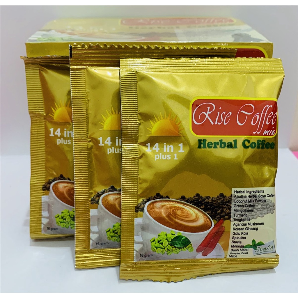 rise-coffee-mix-herbal-coffee-14-in-1-plus-1-1box-iz-shopee-philippines