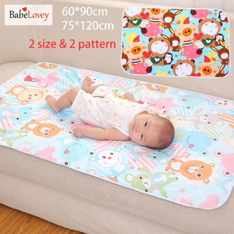 Baby Waterproof Diaper Changing Mat Pad Cotton Material Washable