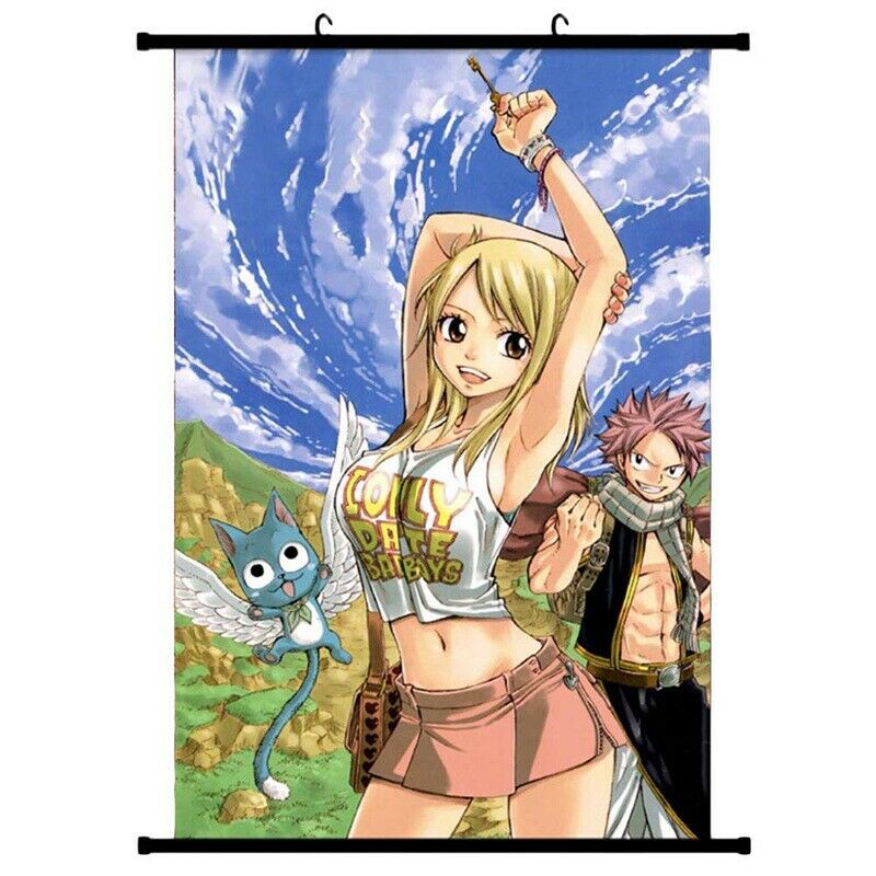 Anime Fairy Tail Season 3 Natsu Wall Scroll Poster Home Decor Collection Gift Japanese Anime Collectibles