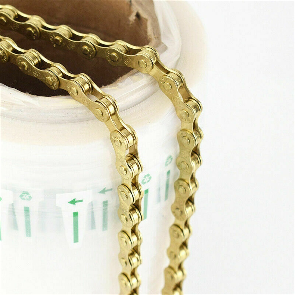 gold road bike chain