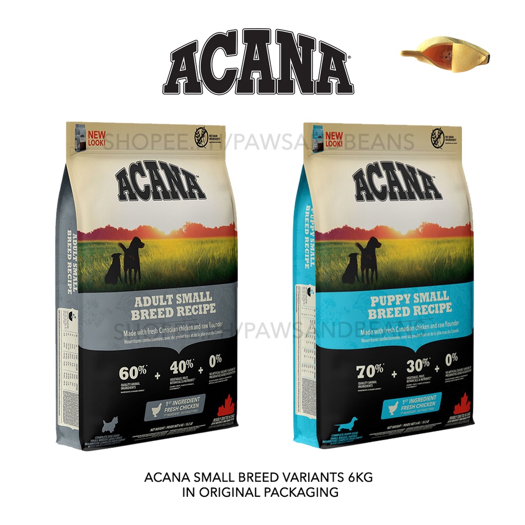 Acana Small Breed 6kg Puppy and Adult Dog Dry Food in Original