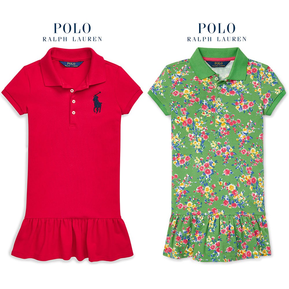 girls red polo dress