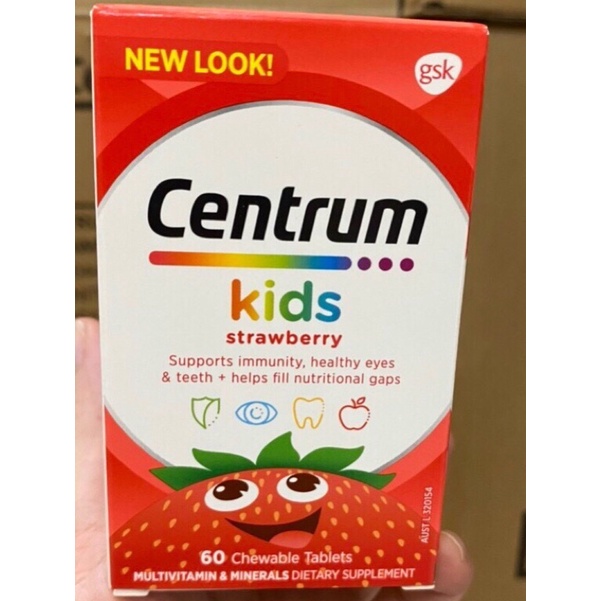 Vitamin Centrum For Kids Chewing Candy With Strawberry Flavor 60 