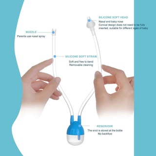 Baby Newborn Nose Cleaner Nasal Vacuum Mucus Suction Aspirator Infant Snot Pump safe #6