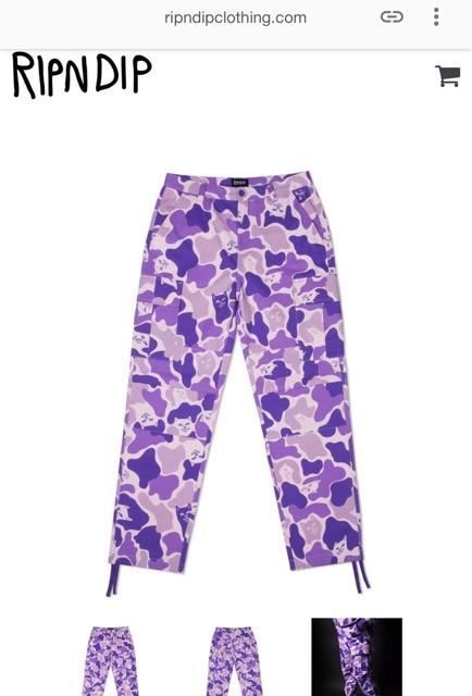 rip n dip purple camo pants