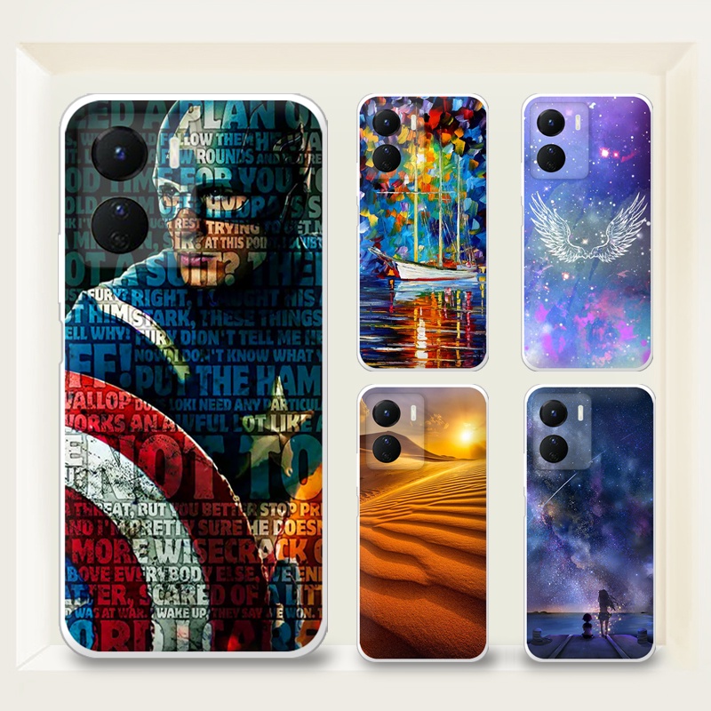 Custodia In Silicone TPU HAFFAN Per Vivo Y16 (6.51''): Nera, Antiurto, Sottile, Con Foro Per Laccio. 13 Colori Disponibili. Protezione Completa.