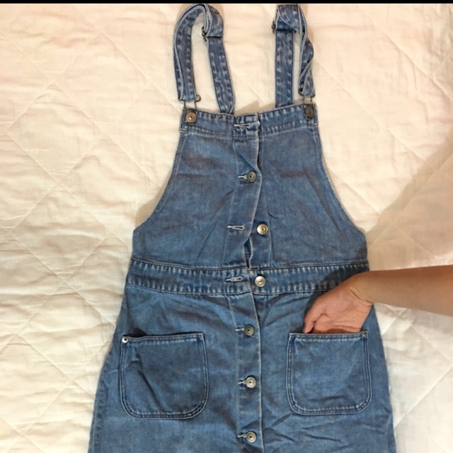 h&m denim jumper dress