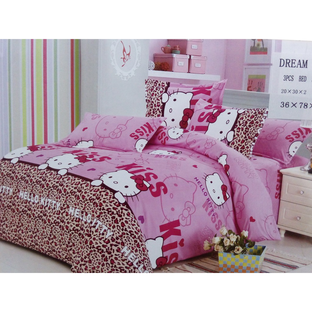 Hello Kitty Bed Sheet(Single Bed Size) | Shopee Philippines