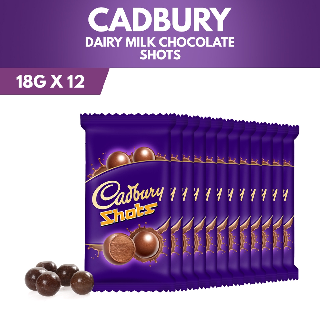 Cadbury Dairy Milk Chocolate Shots 18g (Set of 12) | Shopee Philippines