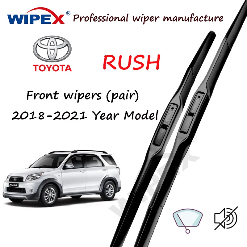 Hybrid Toyota RUSH Wiper Blade 16+22 Set/Pair Front JAPAN Quality for