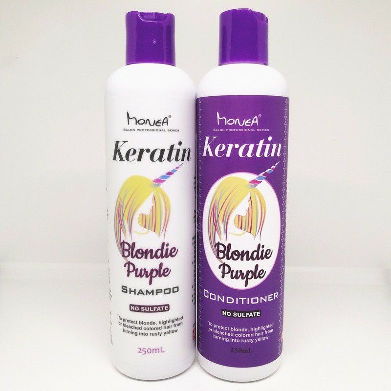 Monea Keratin Purple Shampoo and Conditioner 250ml Shopee Philippines