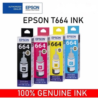 Original Epson - 664 Ink Bottle 70mL  Series for Printer L220 / L210 /L101/L111/L130//L313/L360 T664