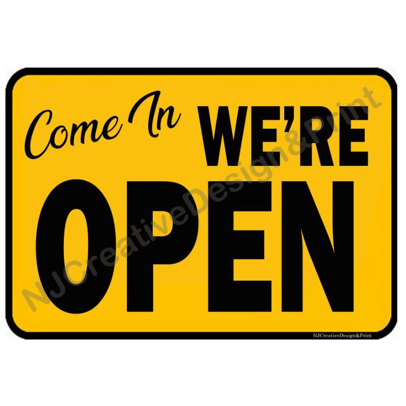 Come In We’re OPEN-A4 Size | Shopee Philippines