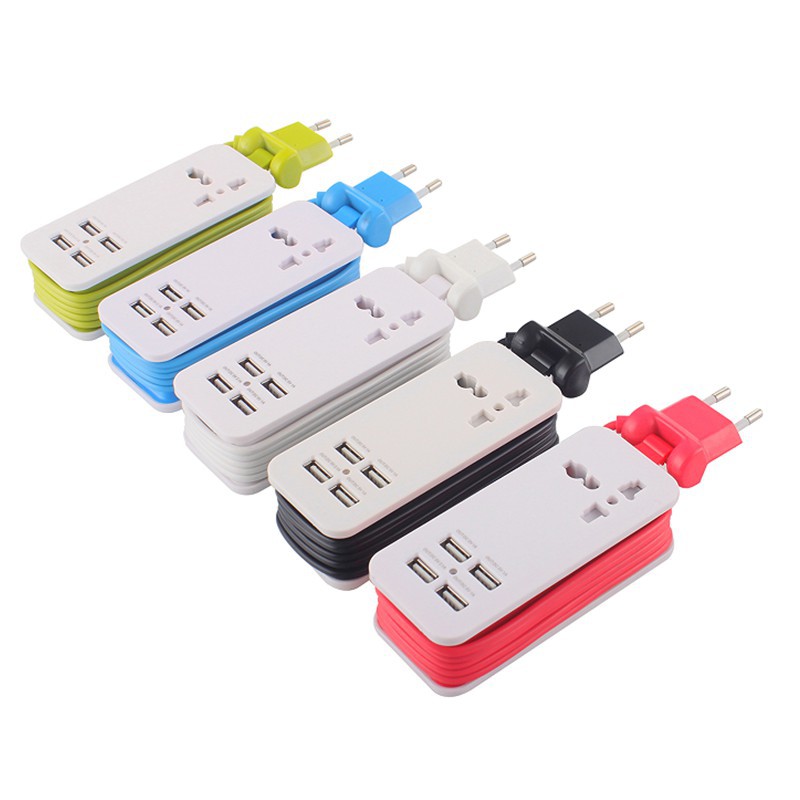 Power Strip Universal Socket with 4 Port USB US Plug | Shopee Philippines