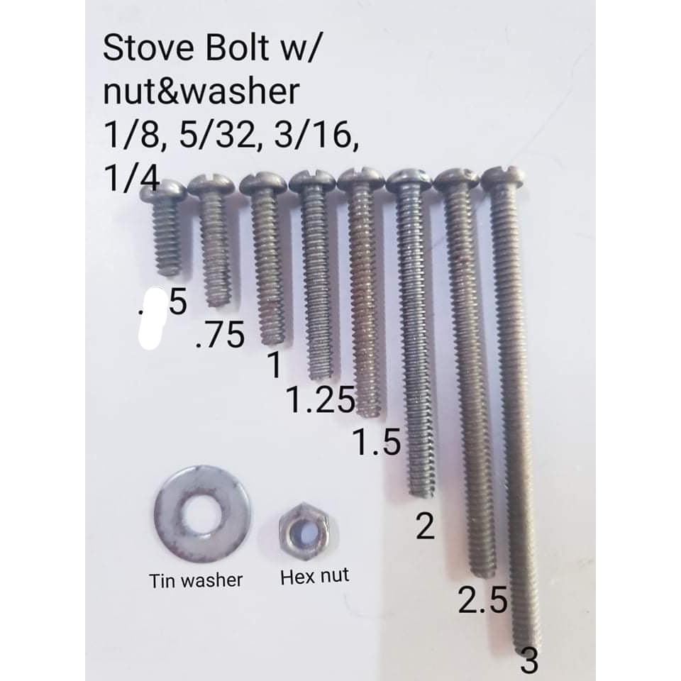 STOVE BOLT w/ nut&washer per 10pcs Shopee Philippines