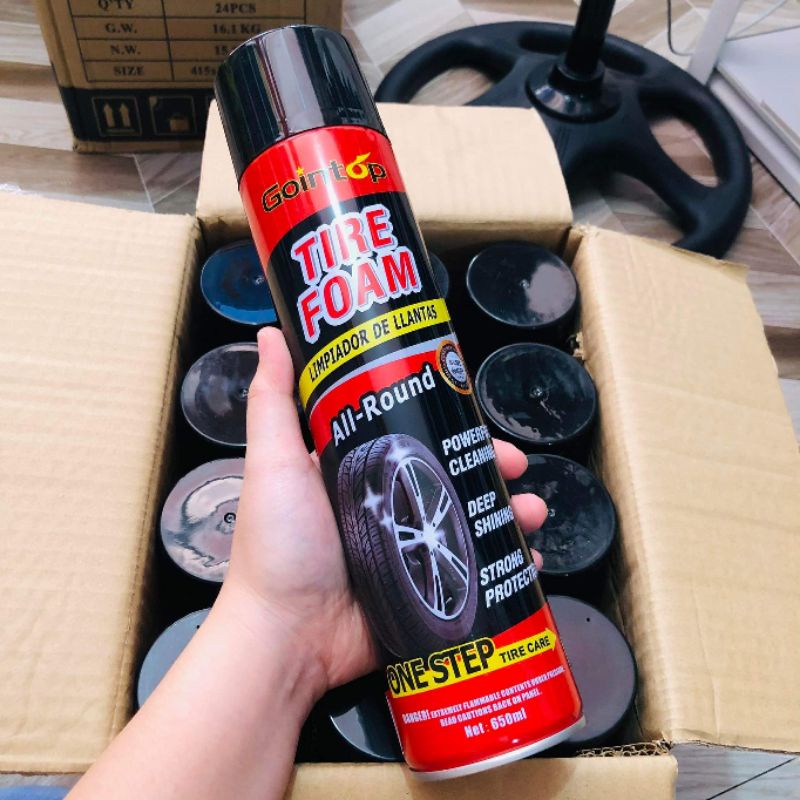 GoinTop Tire Foam Cleaner 650ml Tire Black Wax Shopee Philippines