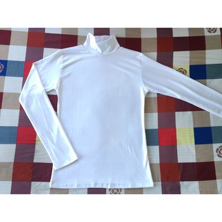 WHITE TURTLENECK FOR MEN WITH SIZES (COTTON SPANDEX)