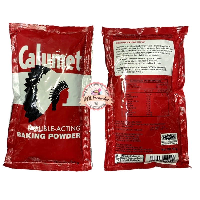 Calumet Double Acting Baking Powder 50g sachet / 500g repacked Shopee