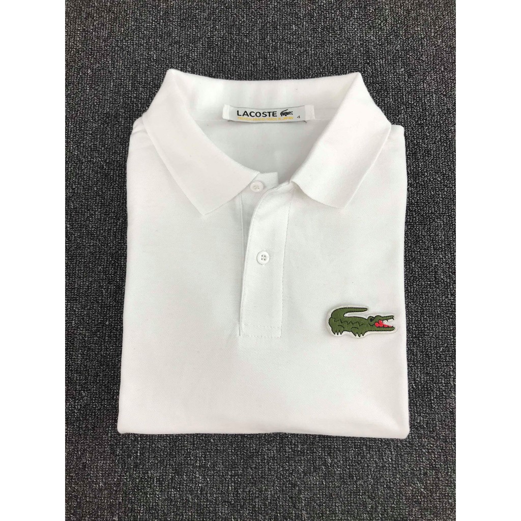 lacoste white polo t shirt