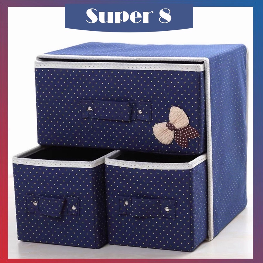 2021 Super8 Foldable Storage box Mini Drawer Organizer Durabox Clothes