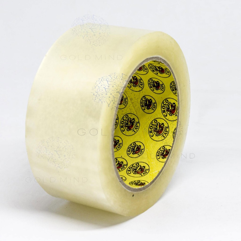 Croco 2 inches Packaging Tape (1 Roll) 50 meters or 100 meters Yellow