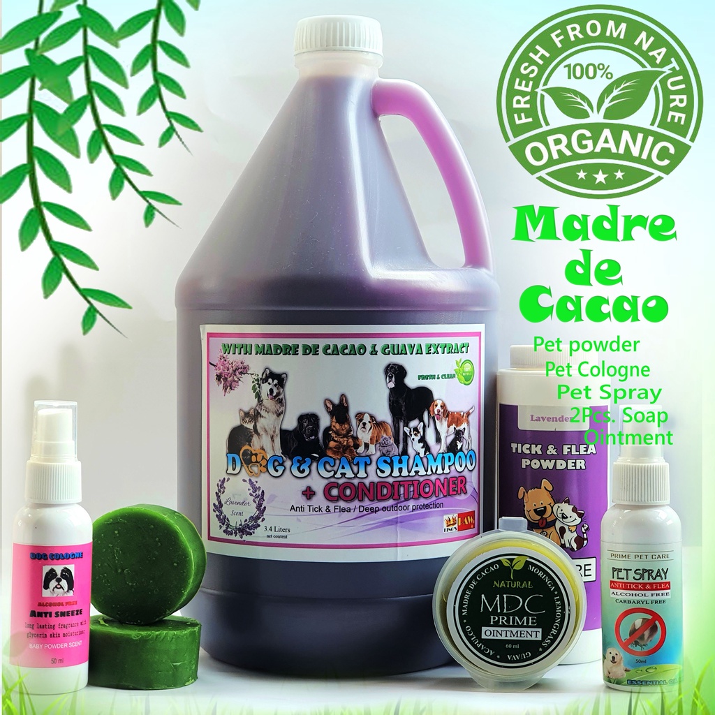 ”Free Soap”1 gallon (Lavender Scent) Madre de cacao w/ guava extract Dog & Cat Shampoo w/conditioner #6